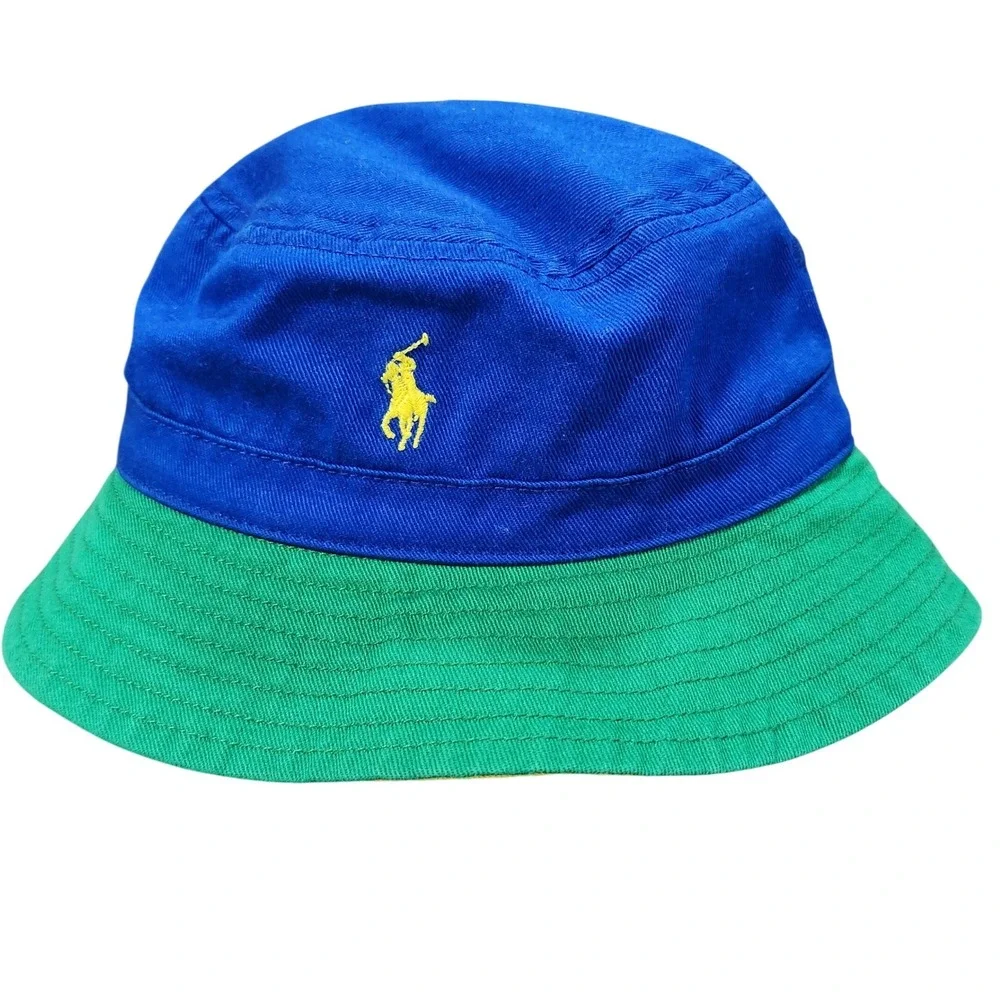 Polo Ralph Lauren Kids Colorblock Reversible Bucket Hat Multi 2T-4T Unisex Rare